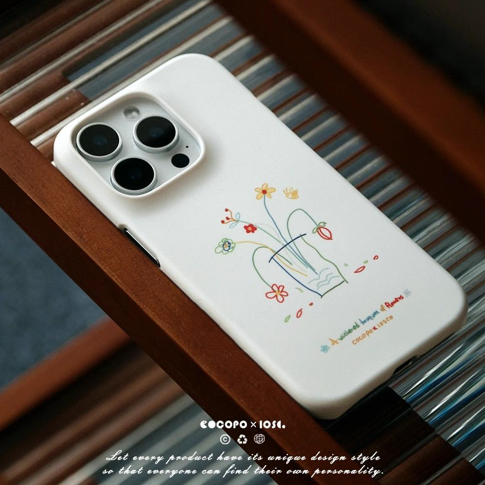 凋零的花iphone16Promax适用苹果手机壳磁吸15pro韩国ins菲林二合一14小众13原创女12mini可爱11全包保护套