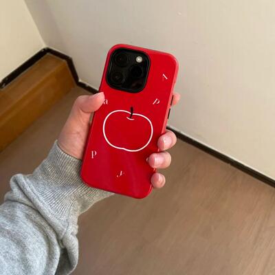 红色英文字母iPhone手机壳苹果