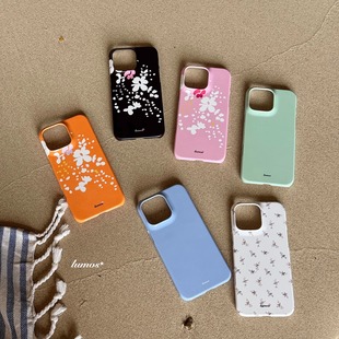 flower花与飞鸟iphone16Promax适用苹果手机壳15pro韩国ins菲林半包14小众13原创女12mini可爱11全包保护套
