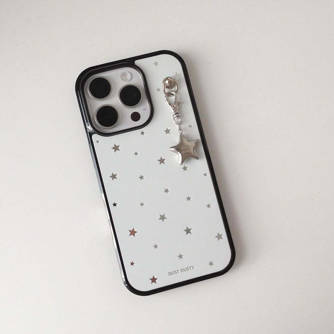 甜美少女粉小星星ins亚克力黑边软边适用苹果iPhone17promax手机壳16pro小米15Pro保护套华为mate防摔三星S25