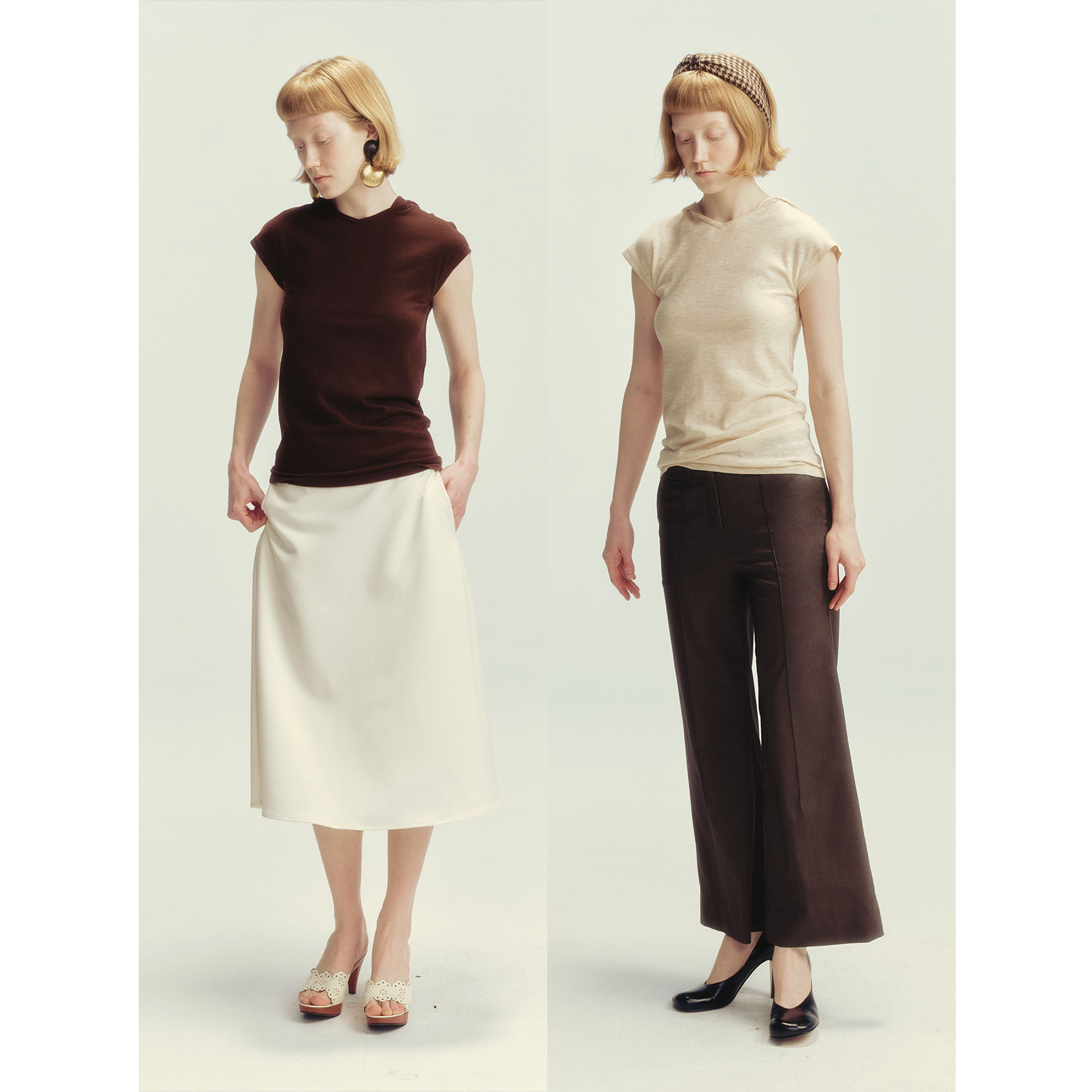 Aquare Cove短袖针织衫 连帽V领毛织上衣 甄选混纺