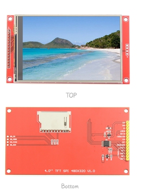 全新4.0寸SPI串口液晶屏触摸屏模块 480*320 TFT显示模块ST7796S