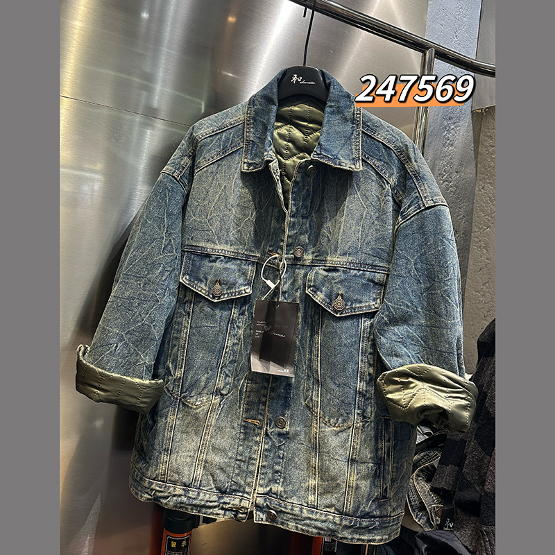 和家新款欧货加棉牛仔外套女棉服