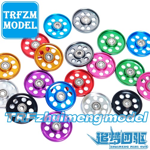 自制迷你田宫四驱车配件17mm 95563 8孔轻量化导轮多色一套装