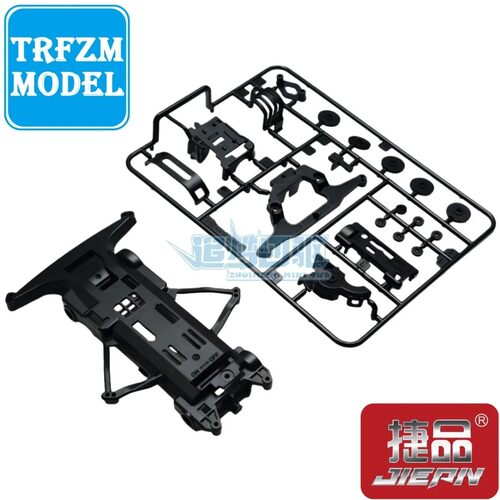 捷品四驱车改款升级黑色SFM底盘板件 白色SFM底盘板件 前置马达
