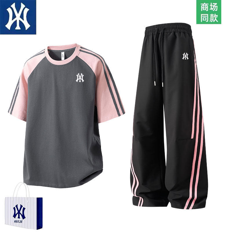 奥特莱斯|一折清仓|运动服套装女款2026新款夏季短袖裤子两件套男