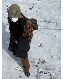 泥别管了/原创！卡非星星脑袋闪闪钻星星帽茸茸超软还保暖卡其