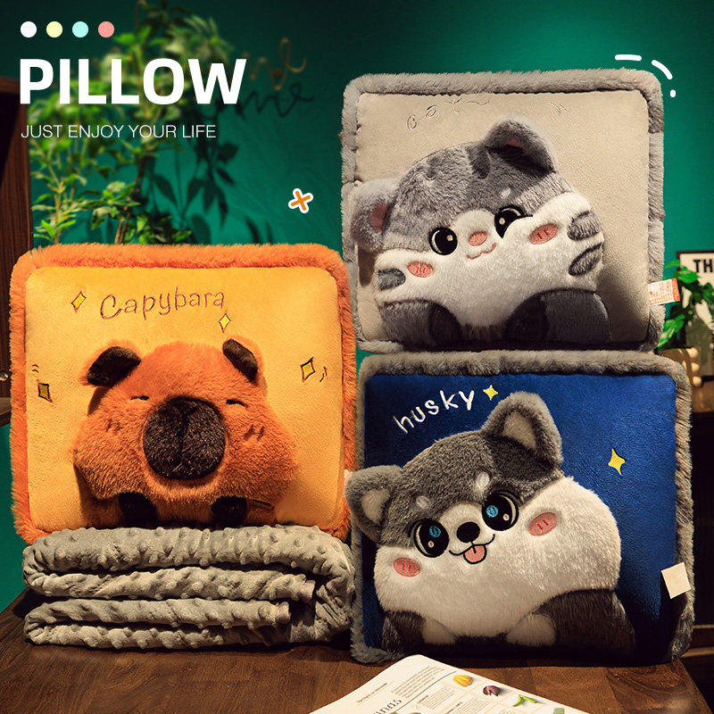 抱枕被子两用折叠毯子二合一办公室汽车靠垫午睡枕头加厚车载靠枕,居家布艺,抱枕被,淘宝优惠券,粉丝福利购,淘宝优惠卷