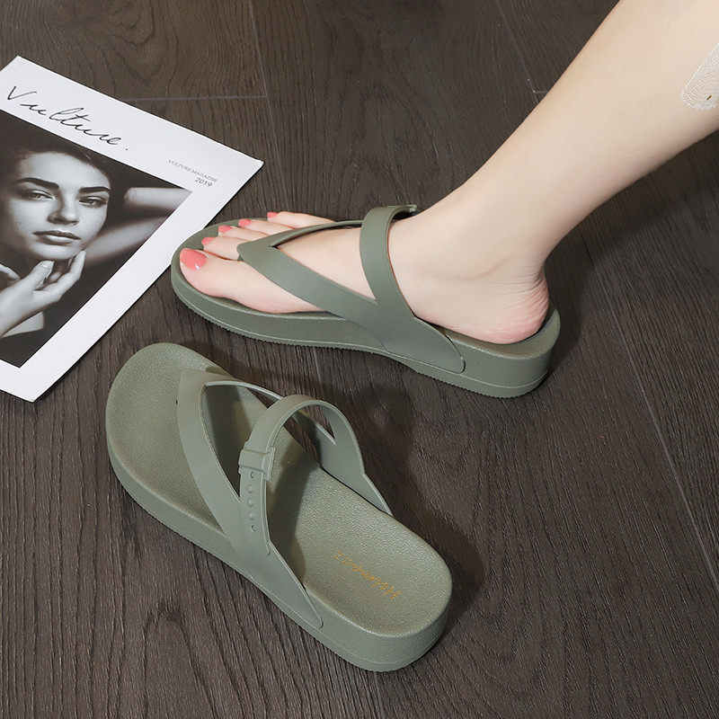 坡跟人字拖女外穿夏季厚底拖鞋洗澡防滑凉拖鞋小香风海边沙滩鞋,女鞋,人字拖,淘宝优惠券,粉丝福利购,淘宝优惠卷