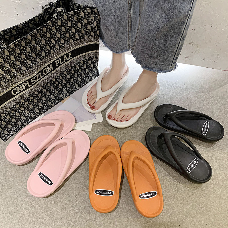 防滑厚底人字拖鞋女夏外穿时尚情侣款夹脚夹板夹趾浴室沙滩凉拖鞋