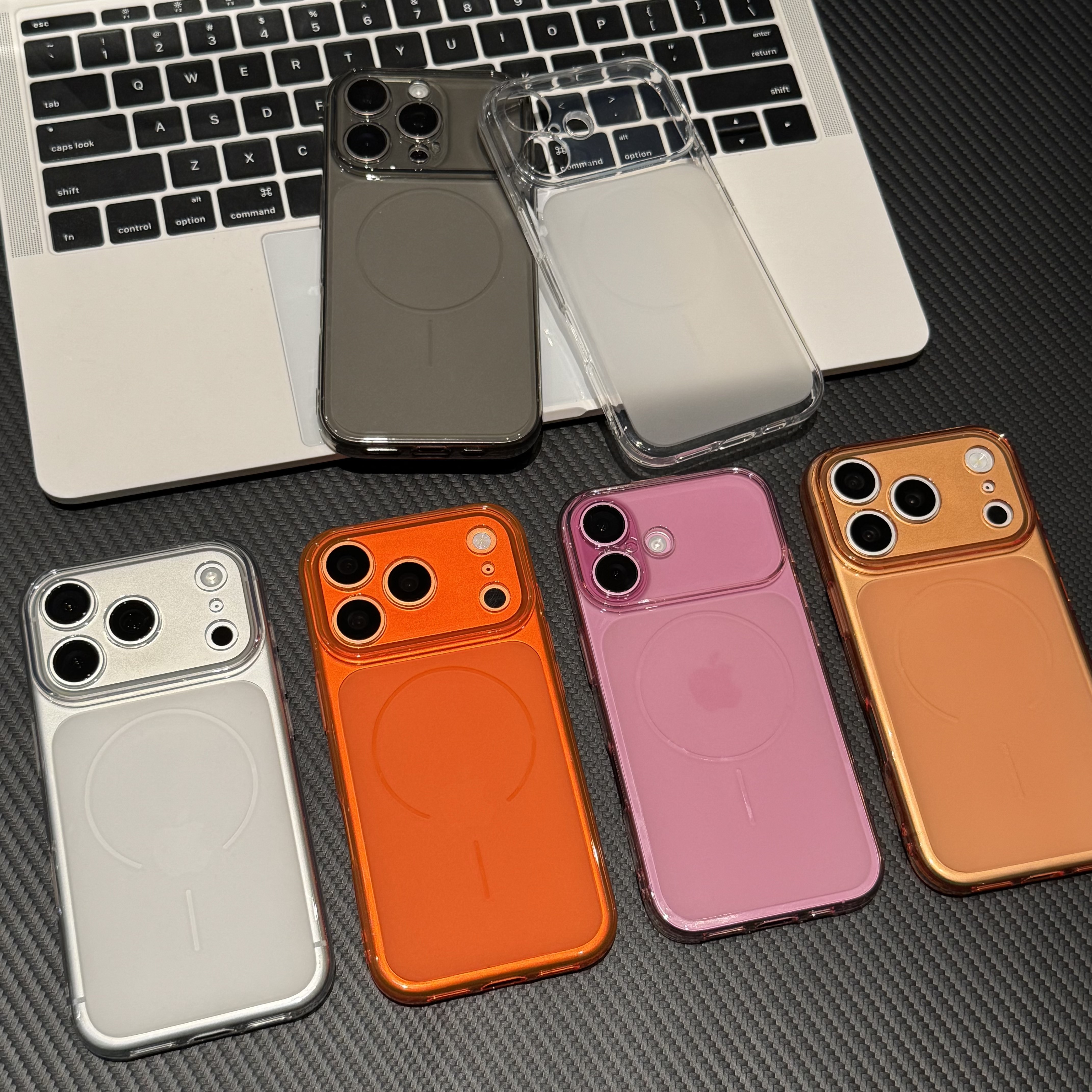高颜值粉色秒变17大视窗透色超薄磨砂软壳适用iPhone17Pro手机壳苹果16高级防摔14plus全包防摔13pro简约透明