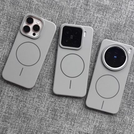 钛灰色强磁吸适用vivoX200s手机壳OPPOFindx8s+磨砂x7Ultra高级水泥灰x100s薄reno13硬iQOO一加ace5