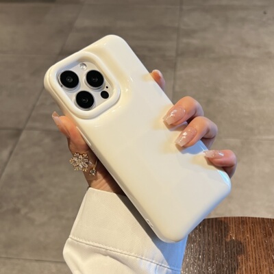 简约高级感白色气垫防摔壳