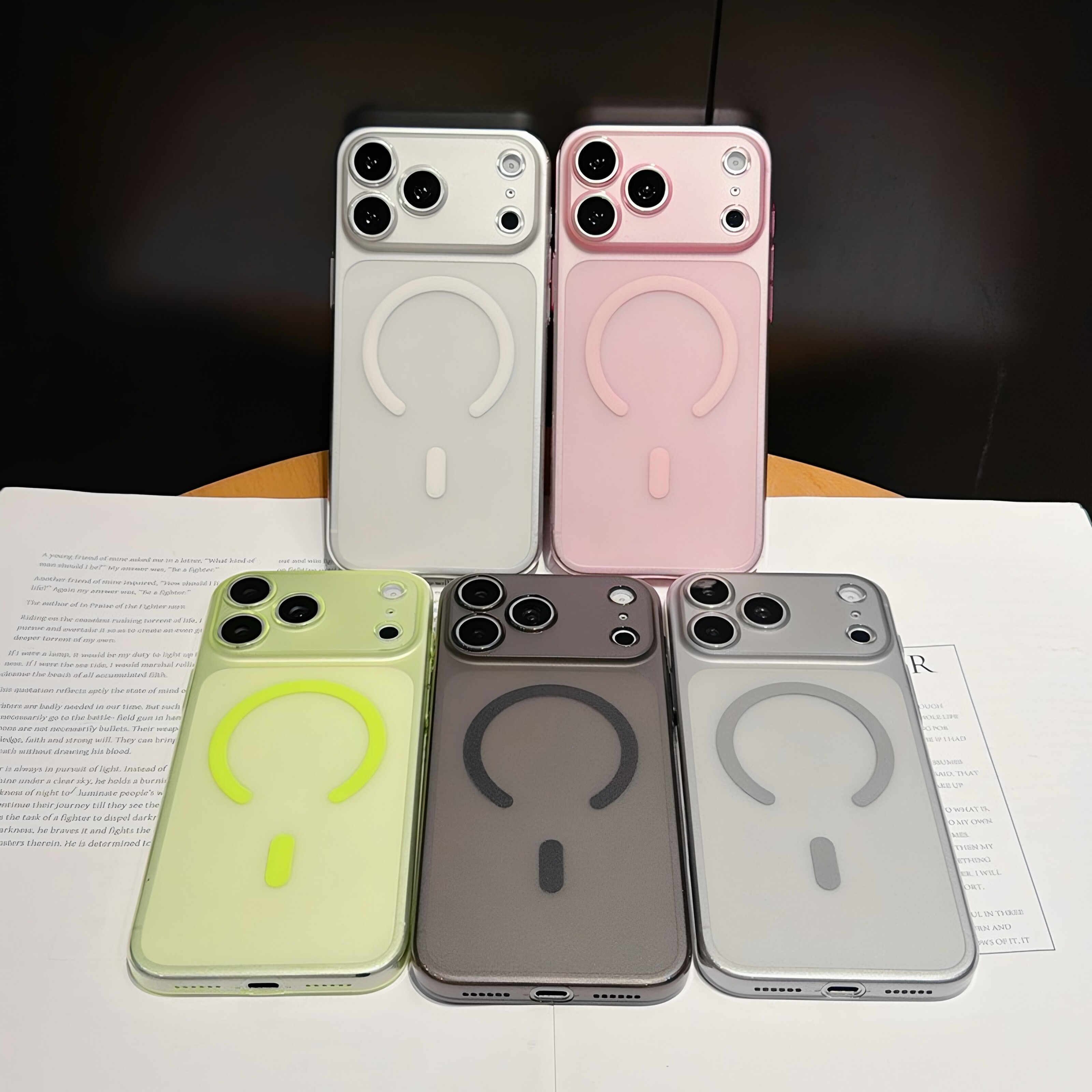 超薄磨砂防指纹适用苹果17promax手机壳磁吸16简约15防摔14不发黄1312壳全包相机键13男女款14全包防摔保护套