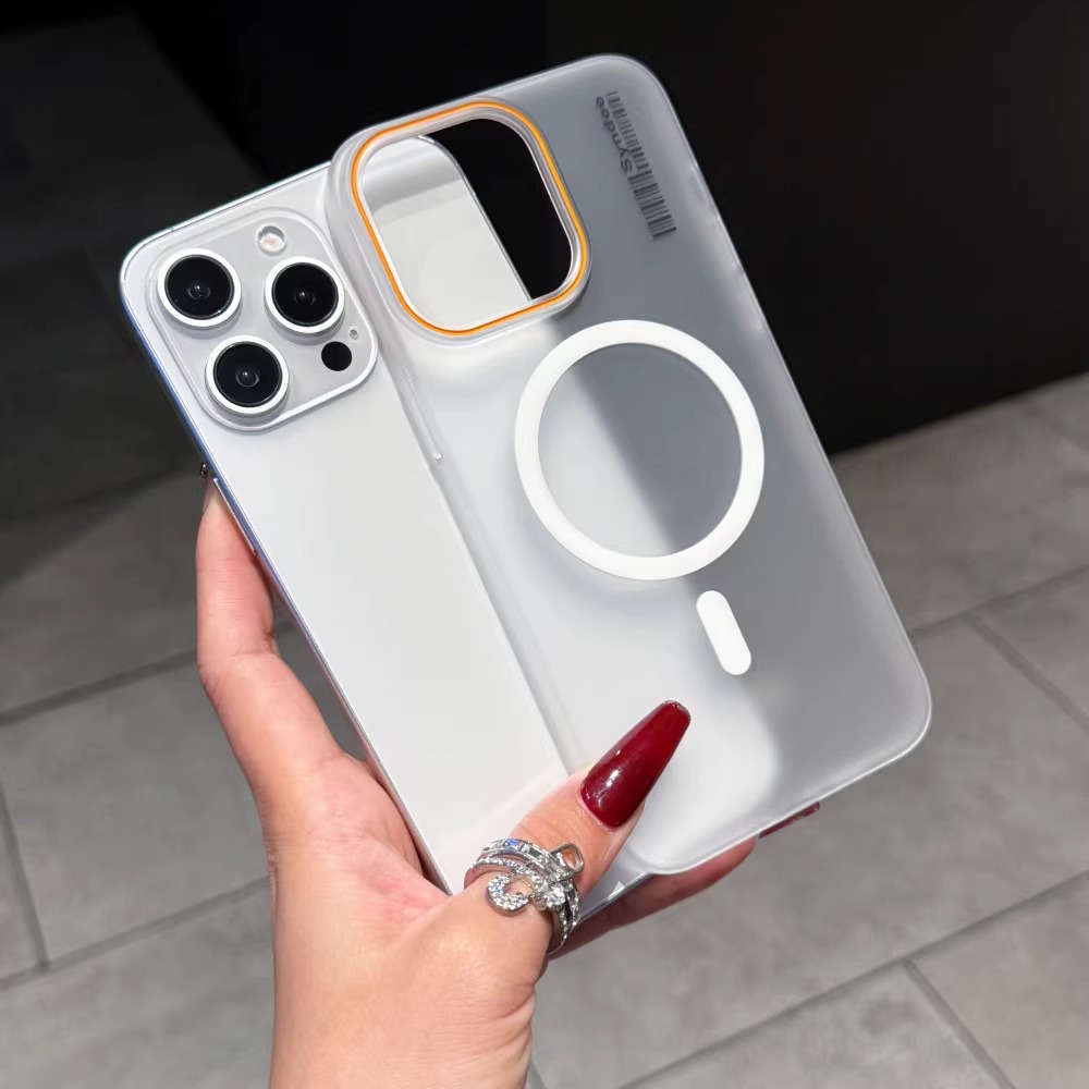 适用苹果16promax手机壳新款iPhone15Pro超薄透色磨砂14pm磁吸无线充电13简约透明12男女plus高级硬壳11套