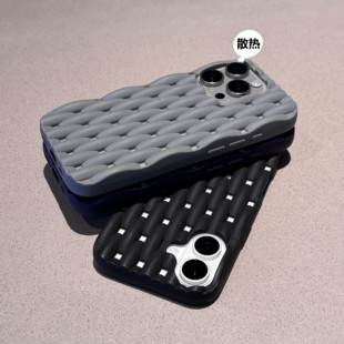 夏季 iPhone15pro硅胶软壳14plus高级感13超薄防摔12男11女xsmax保护套xr 散热透气适用苹果16promax手机壳新款