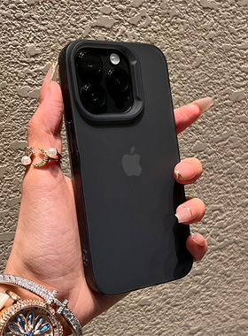 高级肤感磨砂适用iPhone15promax手机保护壳适用苹果14防摔透明13全包16潮xsmax简约加厚12男女11硅胶软保护