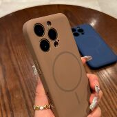 高级感适用苹果15手机壳磁吸iPhone16promax磨砂13 14p肤感肥皂tpu纯色12promax简约17全包15pro防摔保护软套