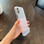 超薄磨砂白色14ProMax适用iPhone13磨砂壳超薄12promax手机壳11防指纹xr保护壳xs全包78Plus镜头全包xsmax