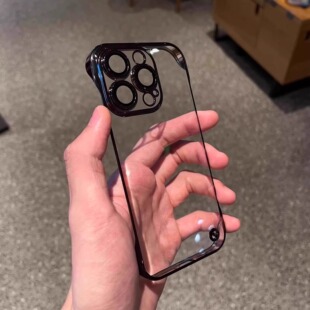 适用苹果15手机壳超薄无边框iphone15promax新款16高级感14透明13女12防摔plus镜头全包ip11保护套男款pm手感
