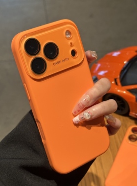 秒变17简约纯色适用苹果16promax大视窗手机壳15/14男13/12情侣全包镜头15自带镜头膜14简约13防摔液态保护套