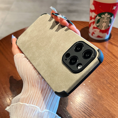 翻毛皮苹果15promax手机壳