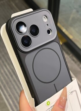 磨砂黑色磁吸新款17promax适用苹果14pro max手机壳iphone13防摔12高级感全包防尘16Plus女款男透明15小众11