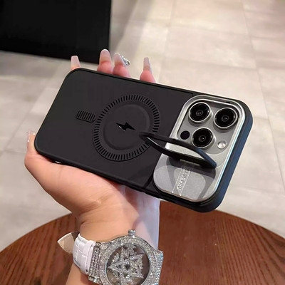 闪电磁吸镜框支架手机壳