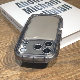 高级感加厚气垫气囊防摔适用苹果17手机壳iphone16保护套15新款14全包pro简约max时尚plus透黑13高端12爆款