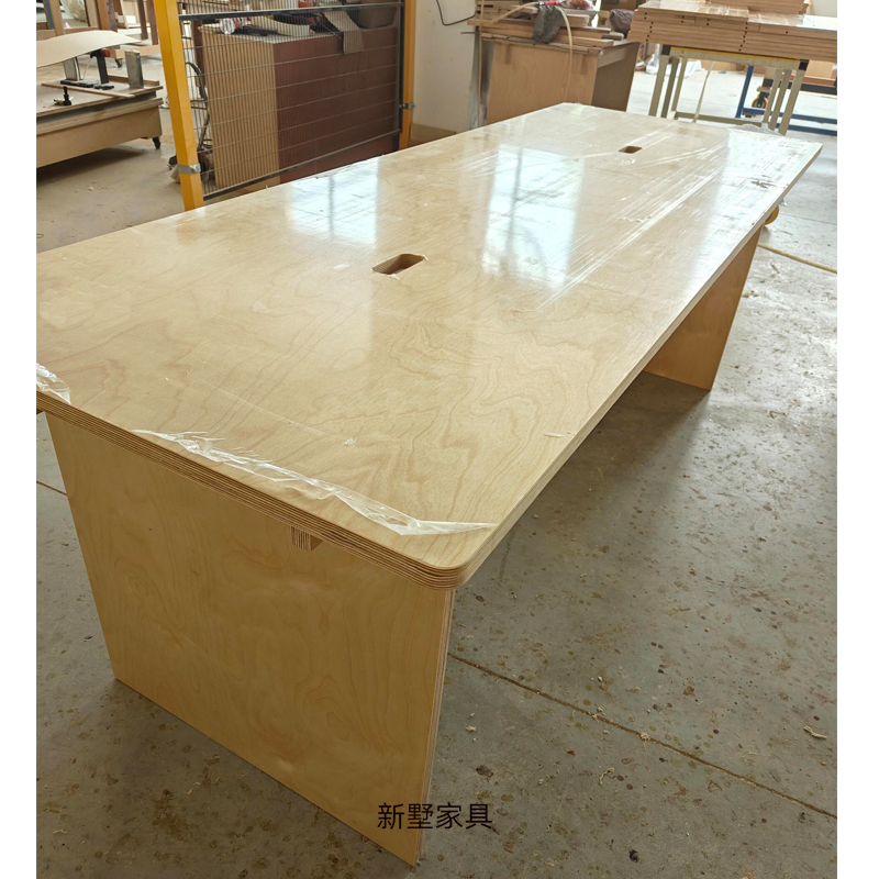 中古风UV漆海洋板大板桌简约定制