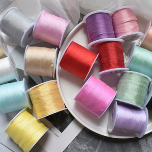 非木马7mm轻薄仿丝质柔手工diy包发夹娃衣饰品萌宠狗制作刺绣丝带