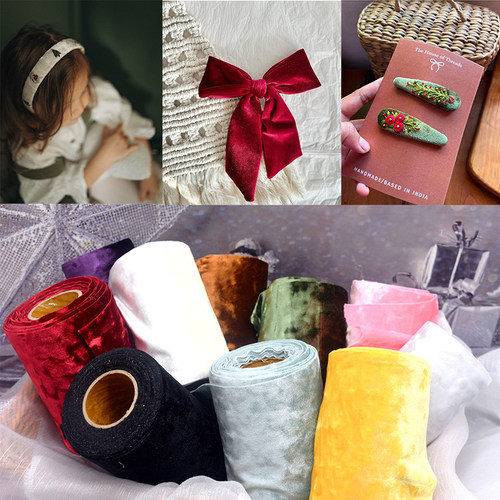 韩国进口钻石绒丝绒织带