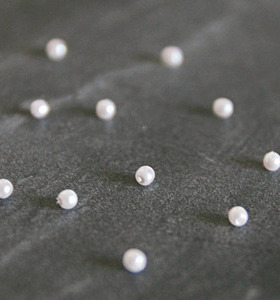 韩国进口3mm4mm6mm多规格带孔奶白色珍珠手工diy发夹装饰品材料