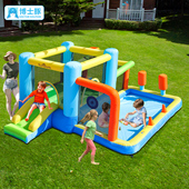 博士豚滑滑梯充气城堡室内小型家用儿童蹦蹦床充气堡淘气堡玩具