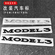 dán nội thất ô tô Phù hợp cho nhãn dán xe Tesla chữ cái tiếng Anh Logo Model3 màu đen sau khi sửa đổi logo các hãng xe oto các loại logo xe ô tô