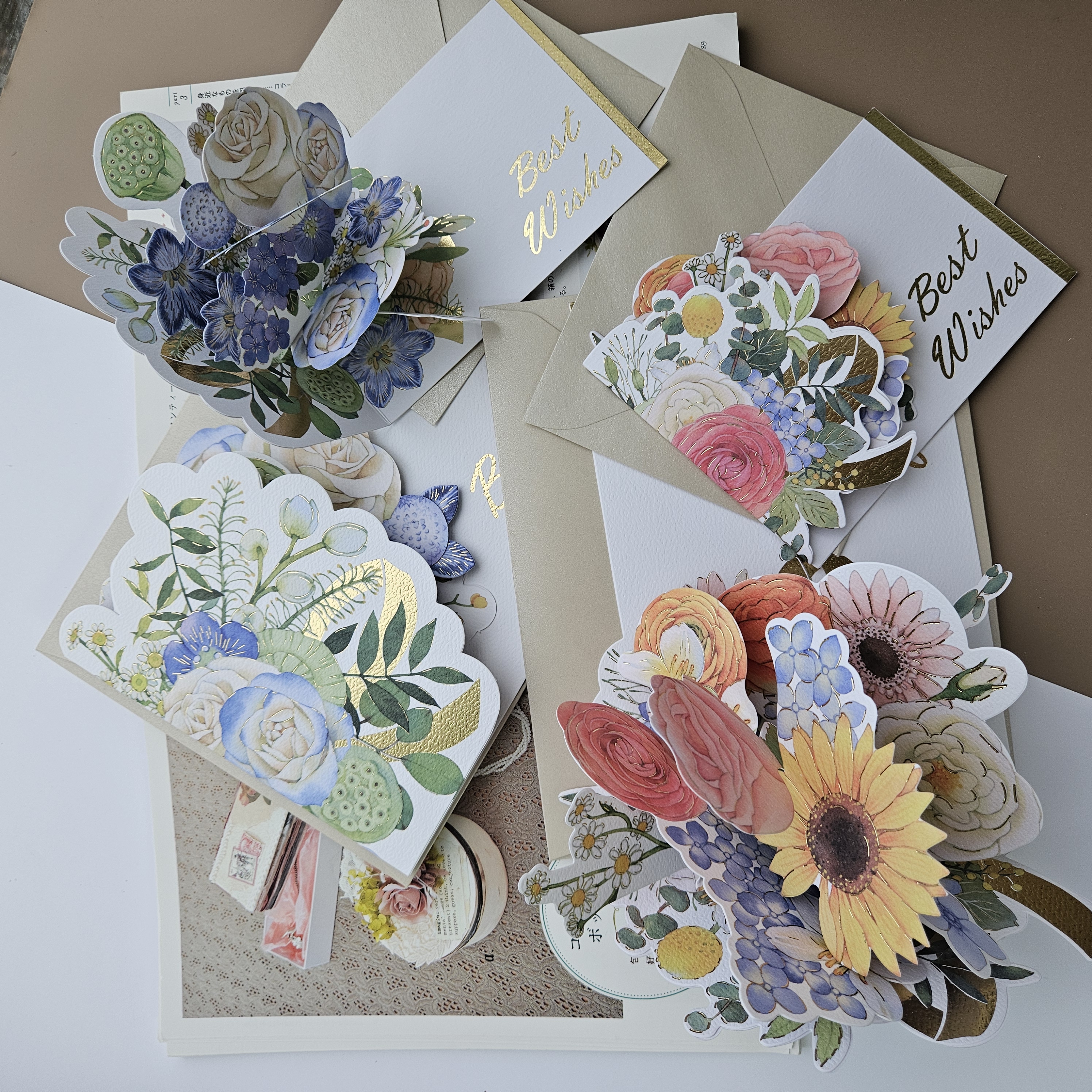 3D立体花束贺卡创意3D祝福卡片