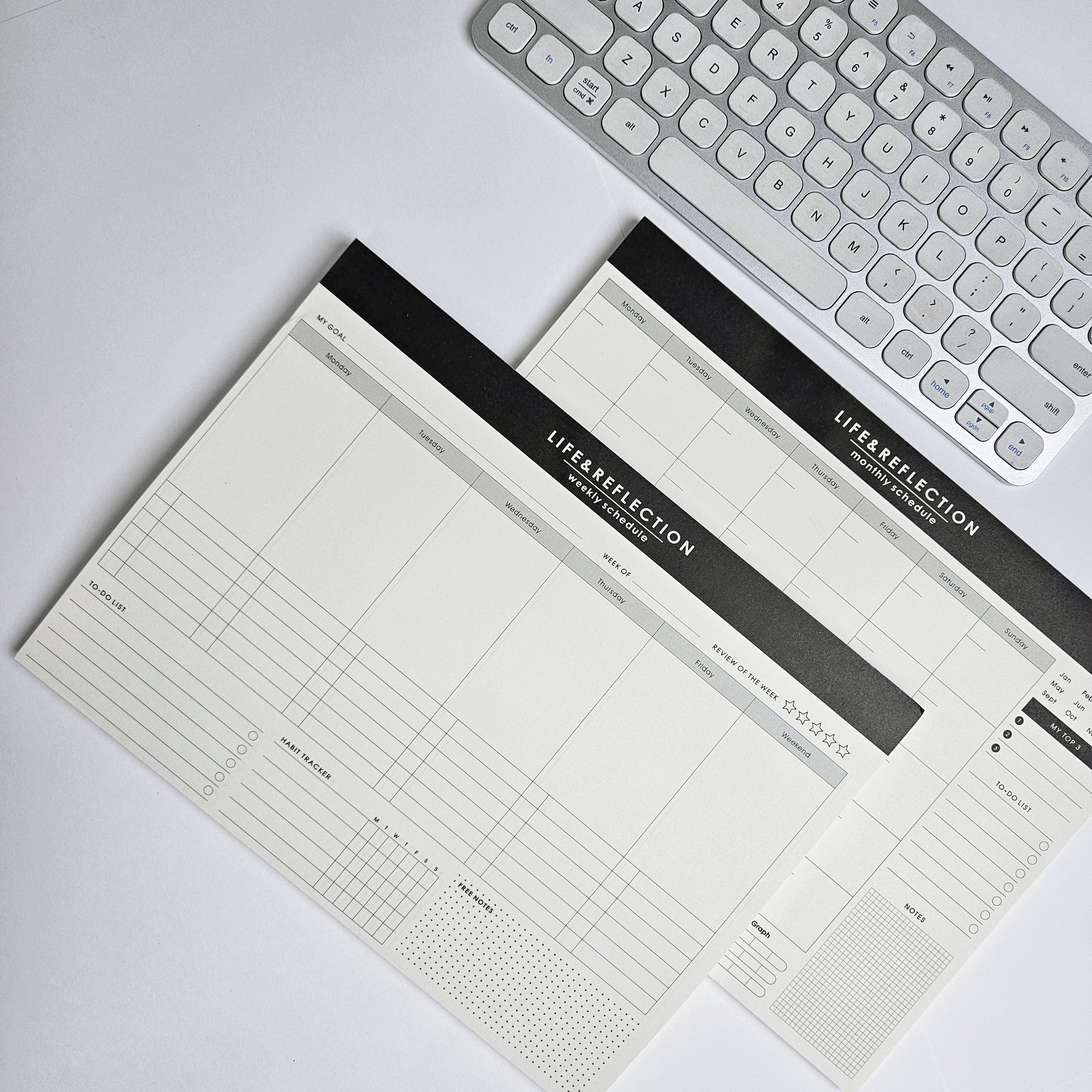 简约A4月计划周计划记事便签本可撕式备忘录打卡自填日期每月待办