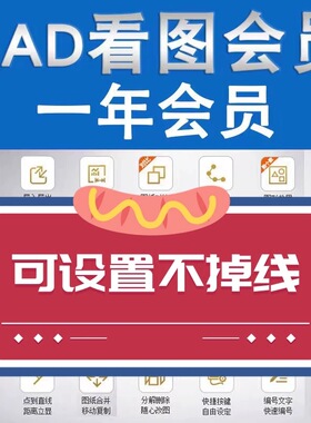 cad快速看图vip会员永久一天独享一年一月速图纸对比CAD转PDF看图