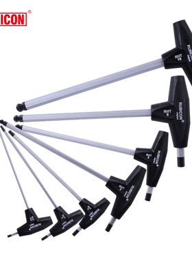 日本罗宾汉T型内六角扳手进口六角匙单支波头内六角RHT-3/4/5/6/8