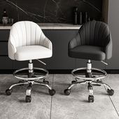 厨房做饭椅子万向轮酒吧椅收银台专用凳子前台坐椅厨房吧台升降椅