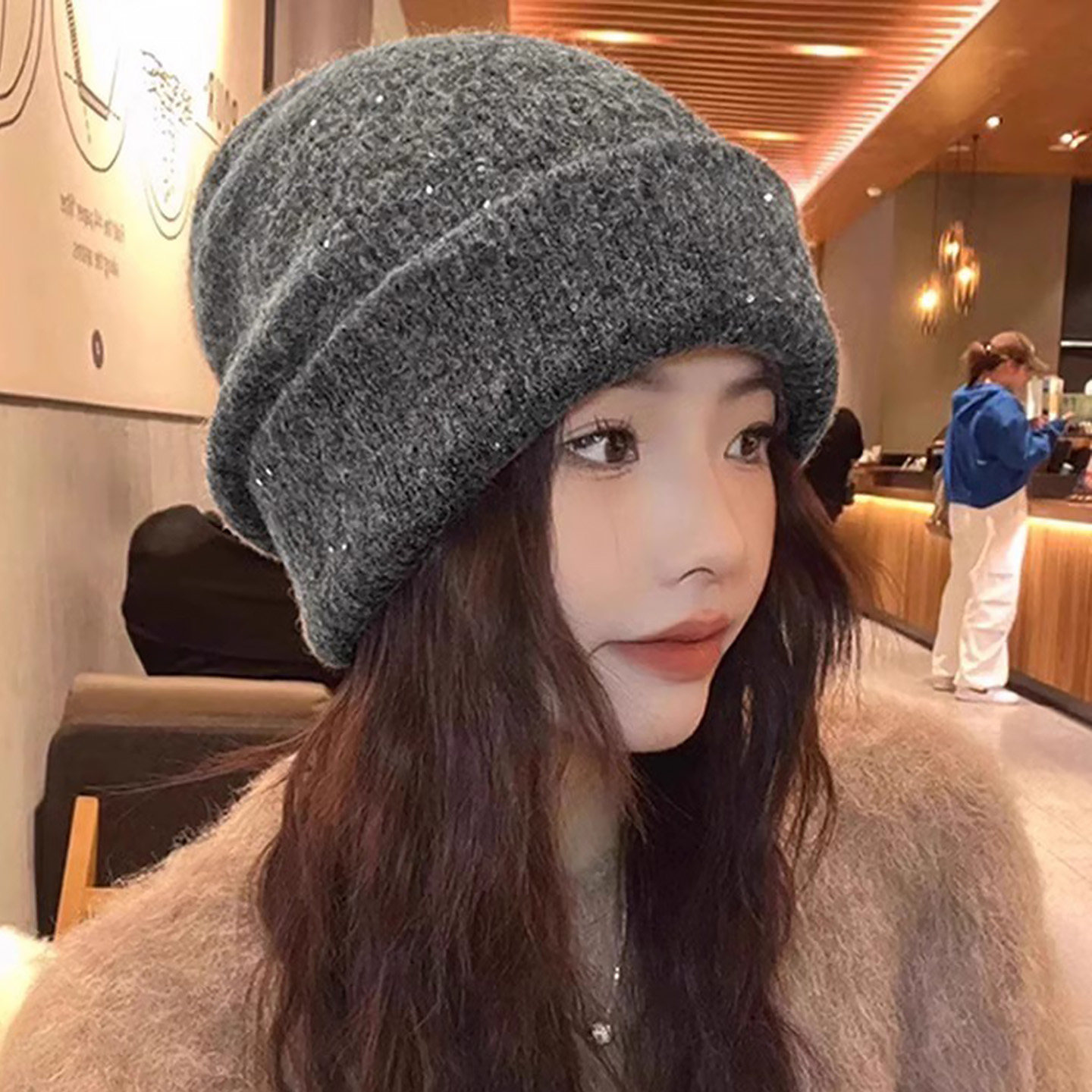 灵允针织帽逛街休闲女厂家直销