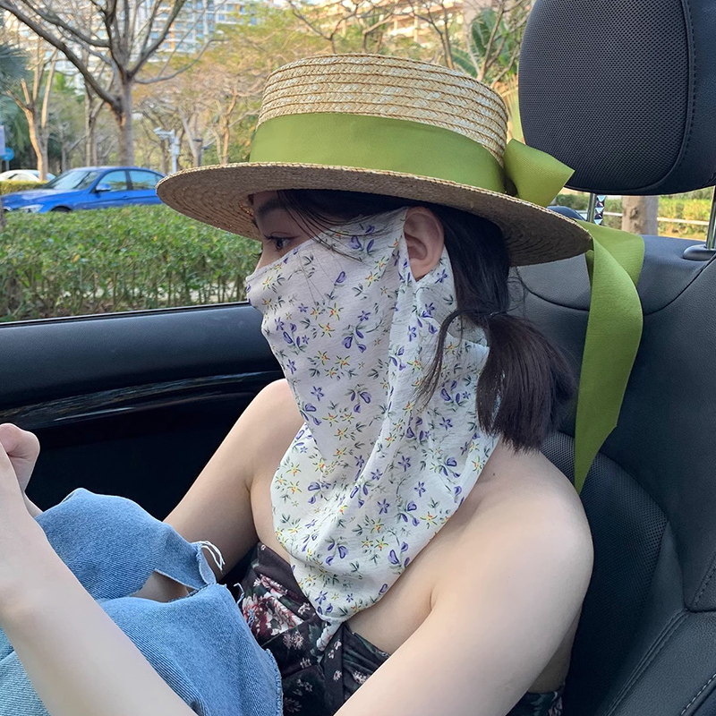 夏季大帽檐飘带遮阳草帽女2025新款沙滩海边出游遮阳防晒太阳帽潮