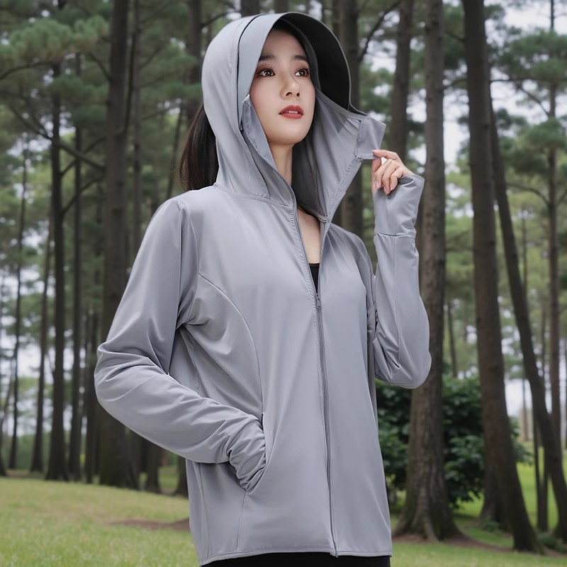 防晒衣女款夏季2025新款防紫外线超薄透气罩衫防晒服骑车短外套潮