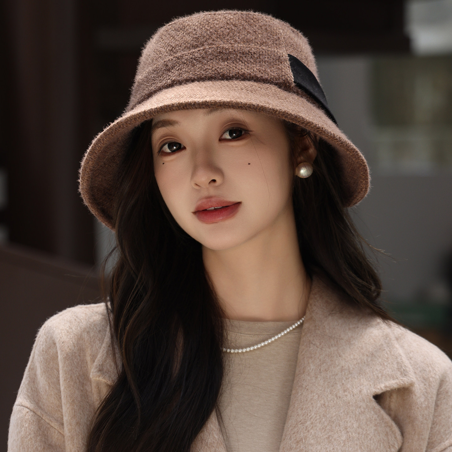 复古百搭毛呢渔夫帽子女秋冬季新款宽檐显脸小气质优雅保暖水桶帽,服饰配件/皮带/帽子/围巾,帽子,淘宝优惠券,粉丝福利购,淘宝优惠卷