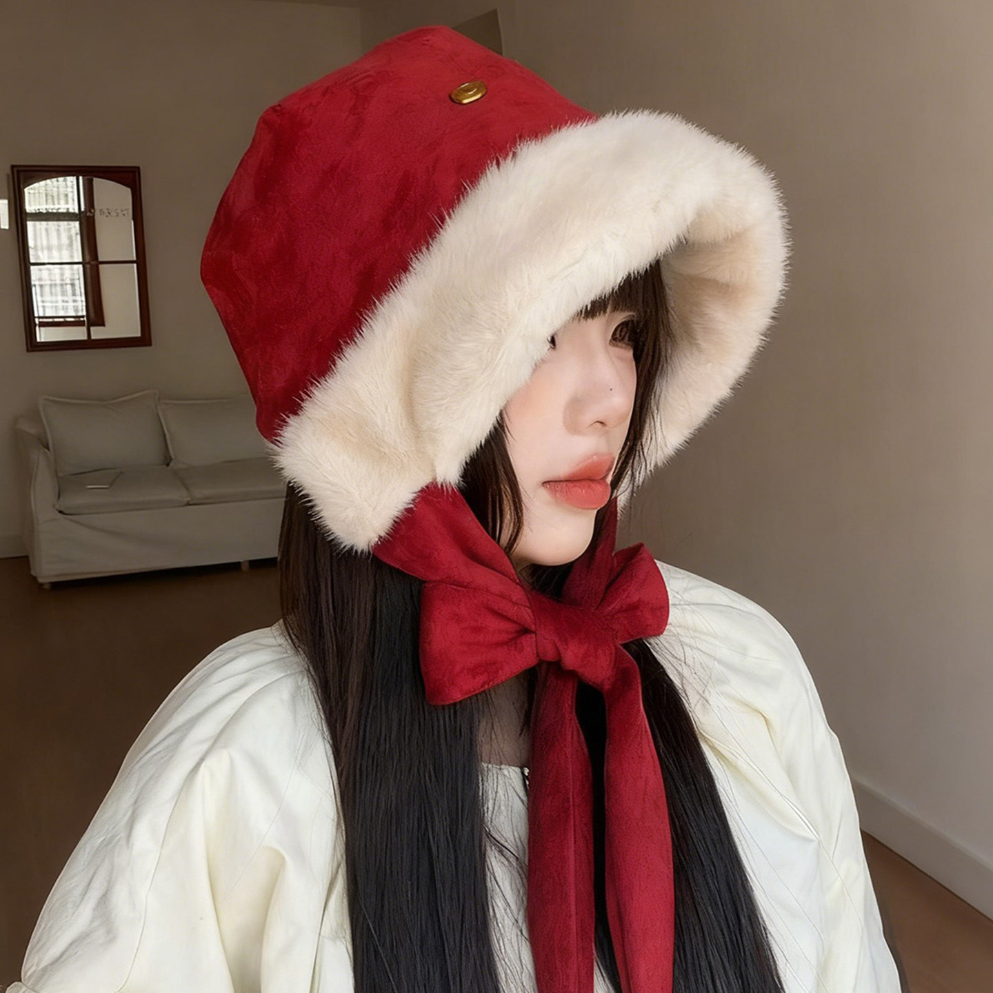 灵允套头帽出游休闲女冬厂家直销