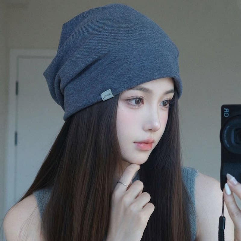 韩系堆堆帽女大头围显脸小