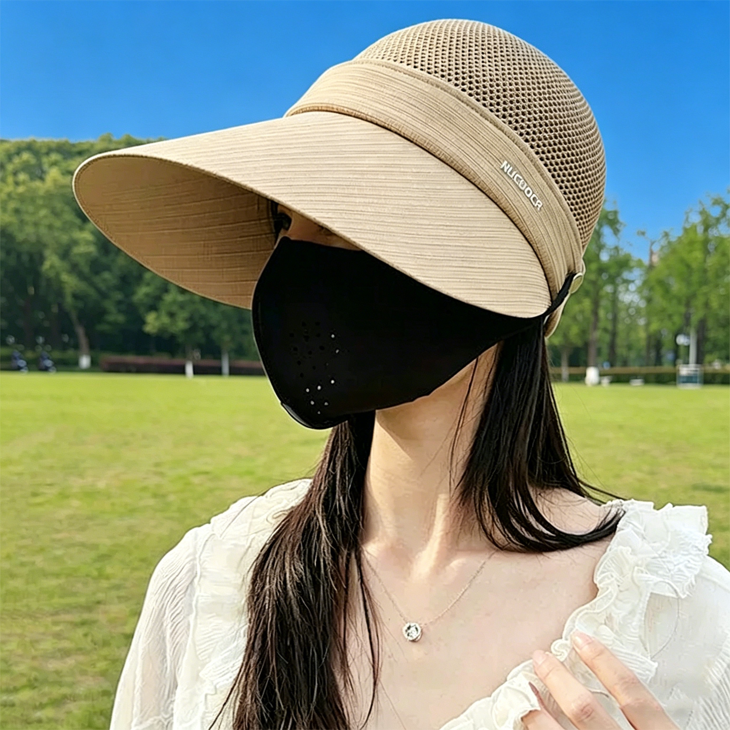 夏季女款宽檐防晒透气渔夫帽