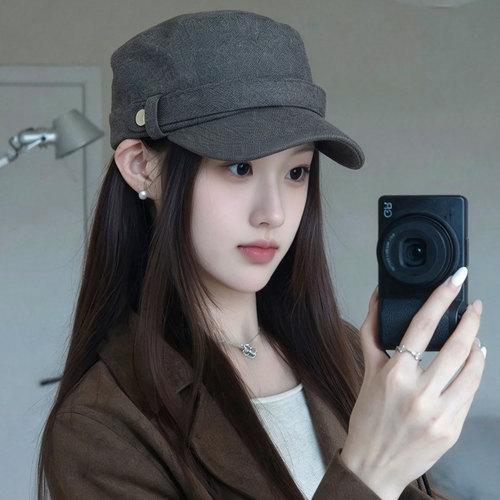 秋冬毛呢保暖显脸小马术帽女款
