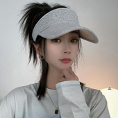 空顶帽子女款 户外跑步百搭防晒遮阳帽休闲运动鸭舌太阳帽 2026新款