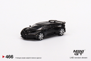 保加迪 Bugatti Black Centodieci 合金车模1 MINIGT 466